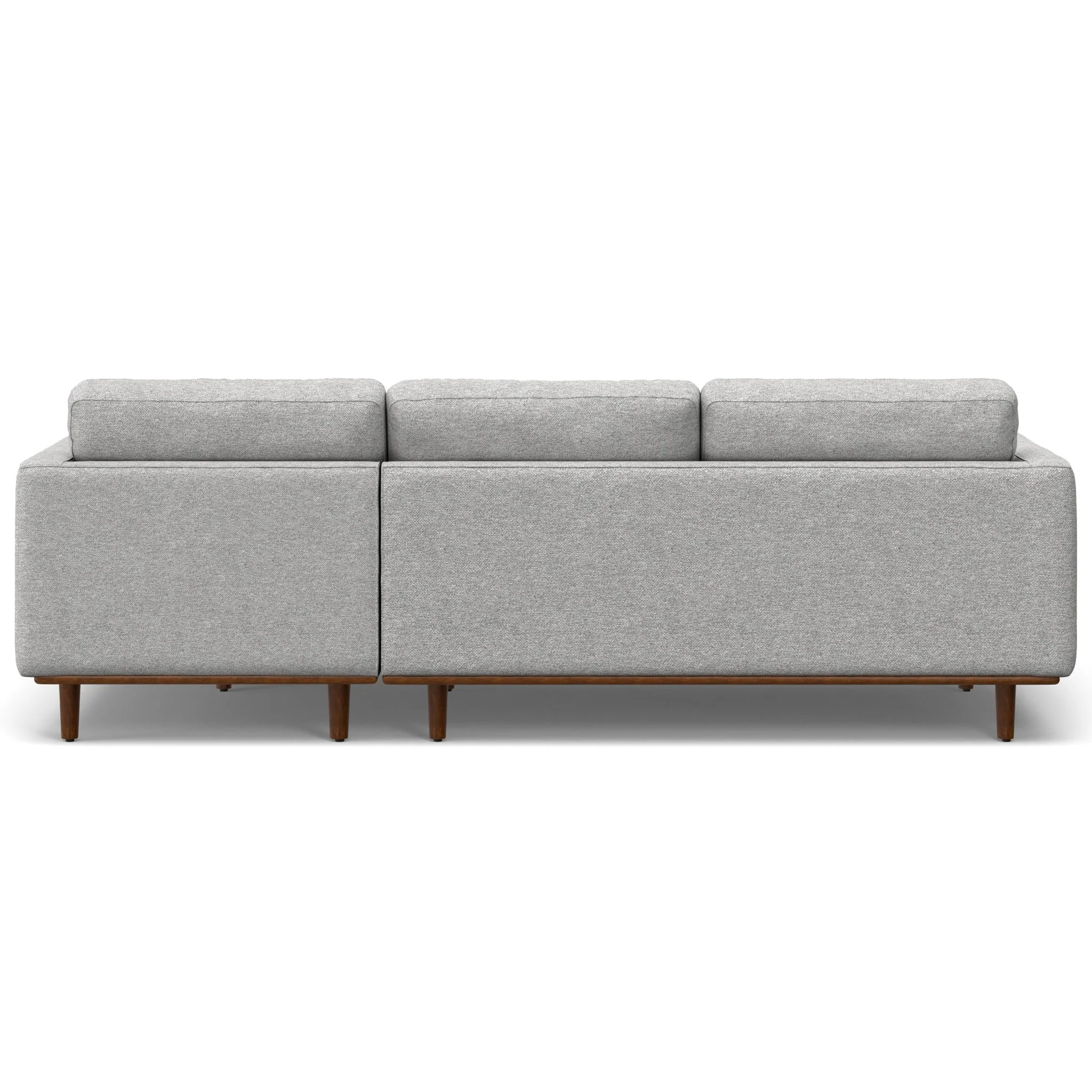 Euphorique Upholstered Right Sectional Sofa with 2 Bolster Pillows and 3 Loose Back Cushions