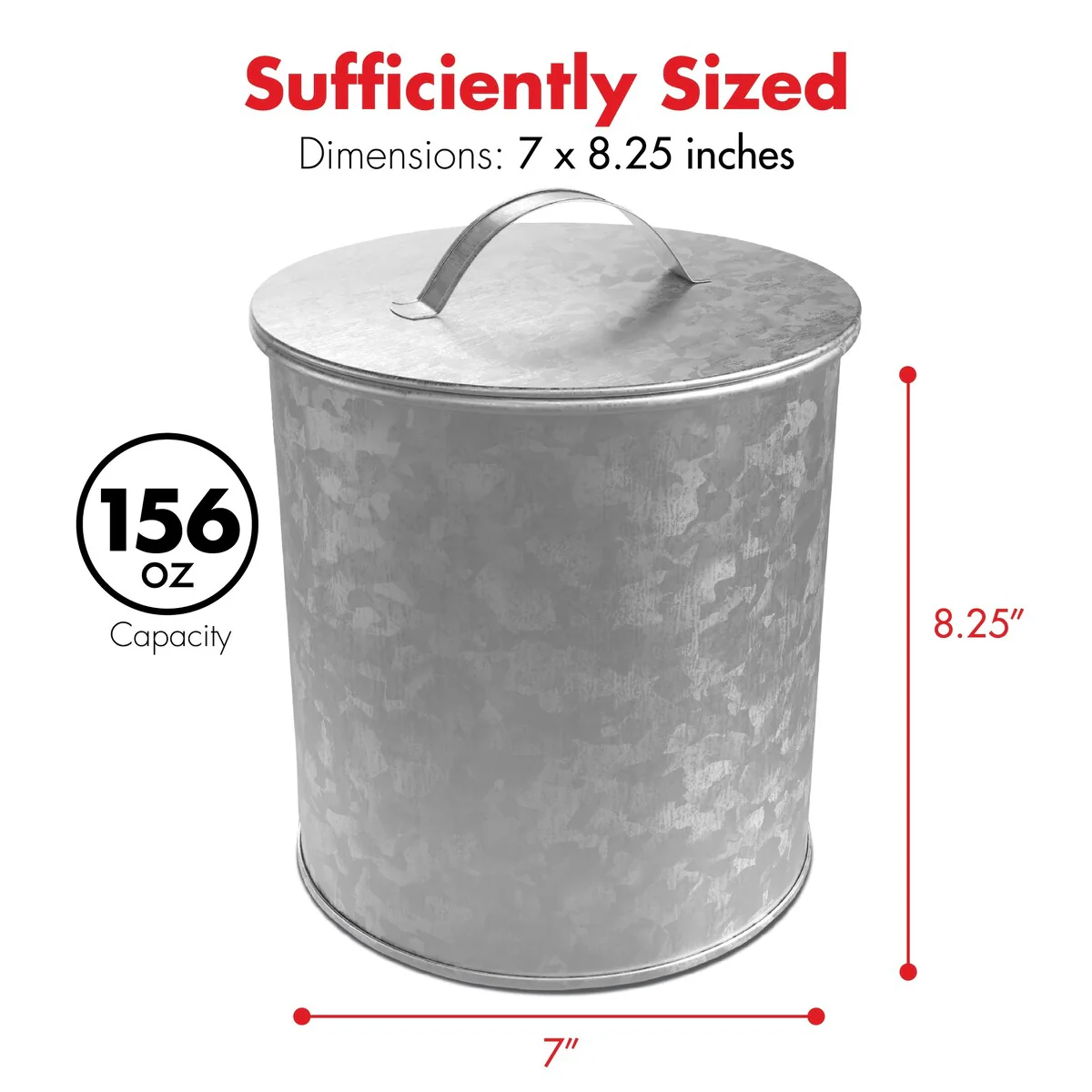 Amici Home 5AN862 Newport Food Storage Canister Extra Large - 156 oz