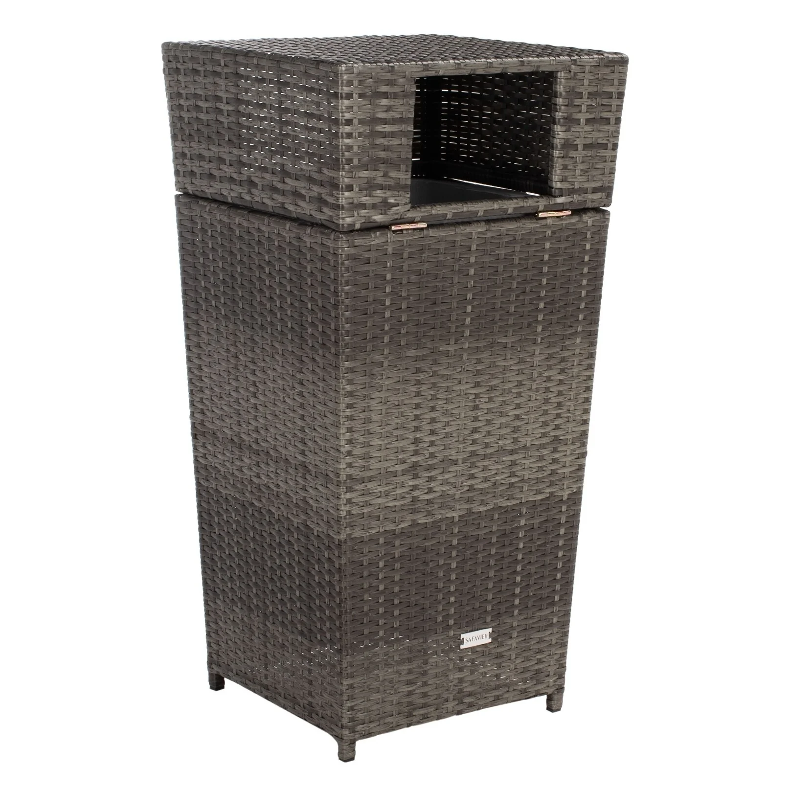 SAFAVIEH Outdoor Jennie Trash Bin (Fully Assembled)