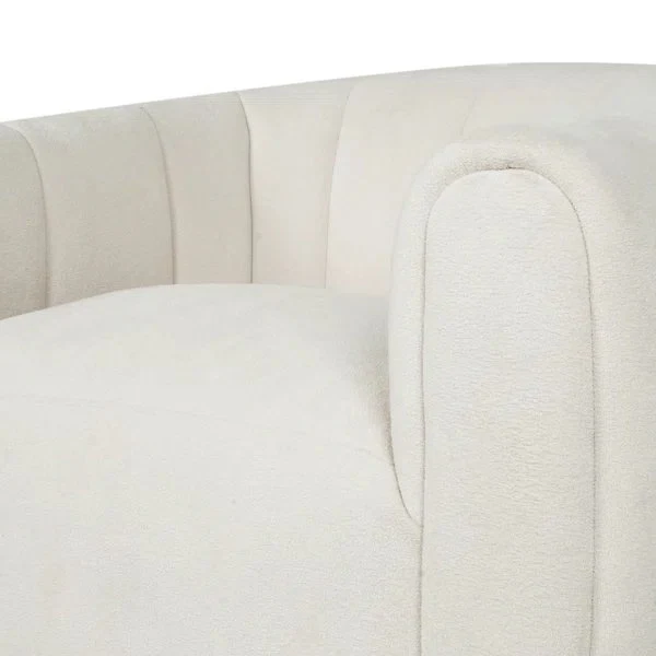 Serenizia Upholstered Velvet Swivel Chair with Channel Tufted