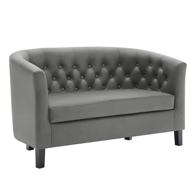 Modway Copper Grove Pisino Upholstered Vinyl Loveseat