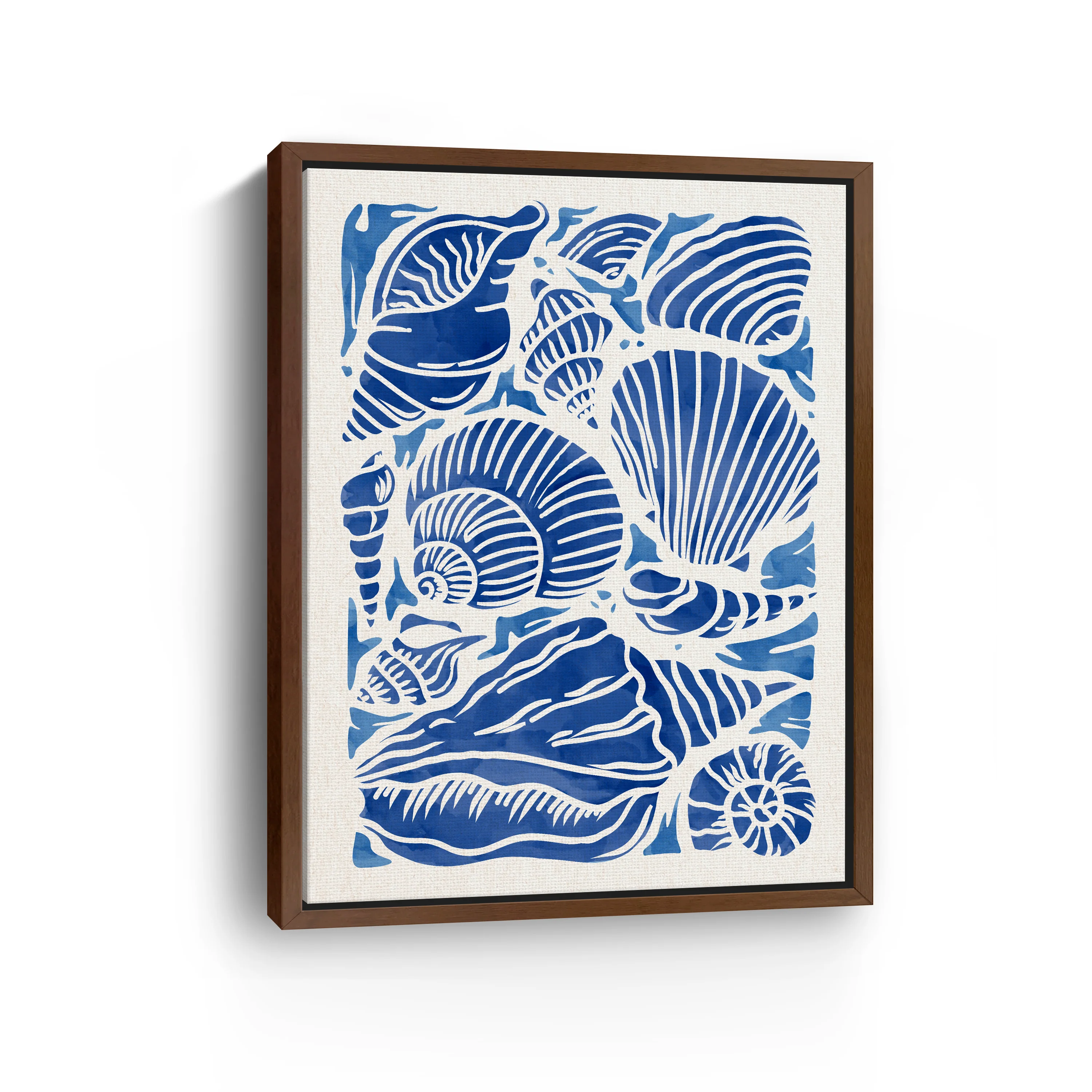 Blue Seashell Canvas Giclee