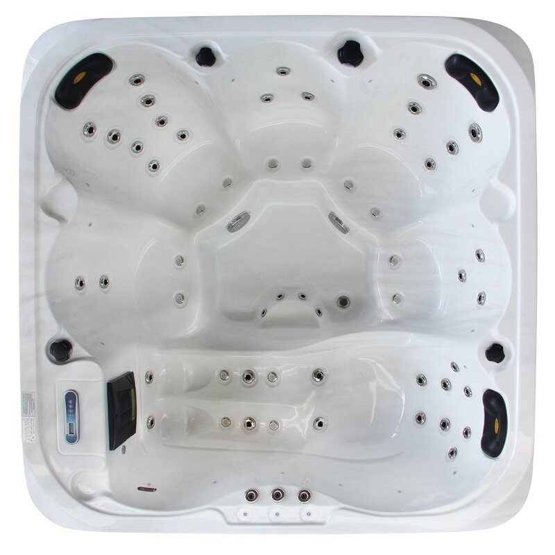Sol 72 Outdoor? Aire 6 - Person 54 - Jet Acrylic Square Hot Tub with Ozonator in Gray