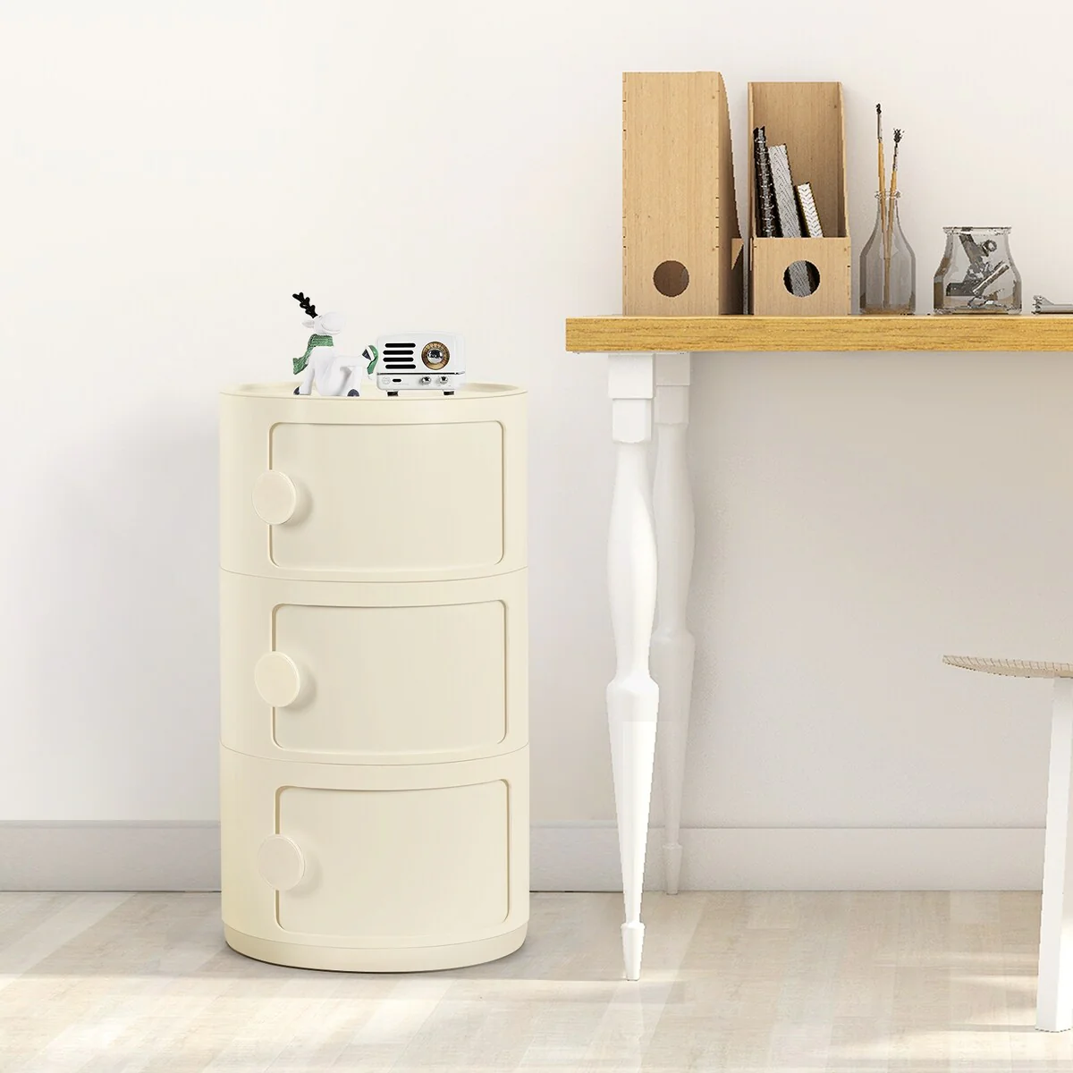 ABS Multifunction Storage Table Stackable Detachable Organizer