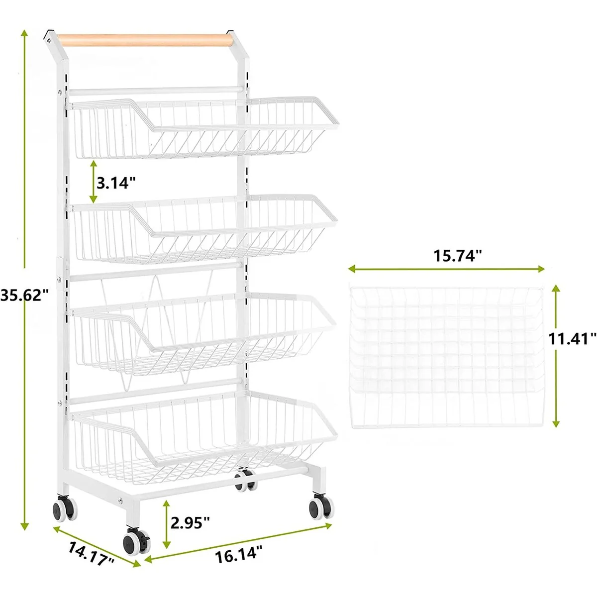 4-Tier Adjustable Fruit Vegetable Basket
