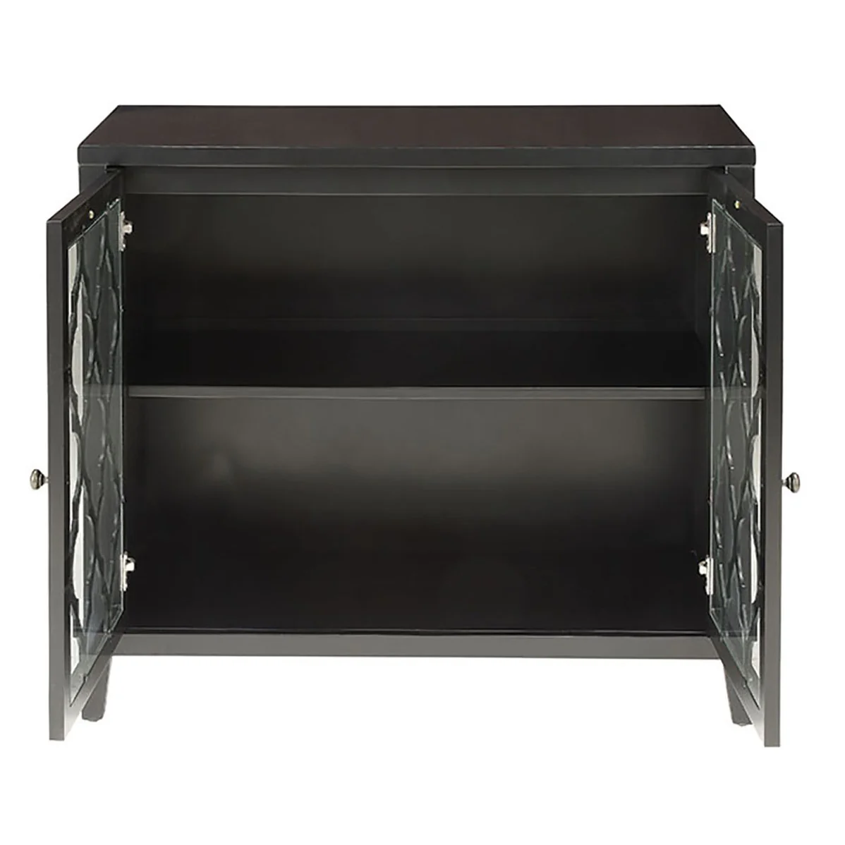 Black Console Table with Shelf Inside