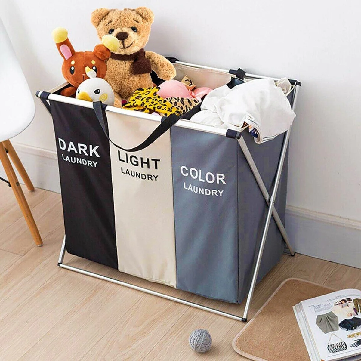 Large Divided Laundry Hamper