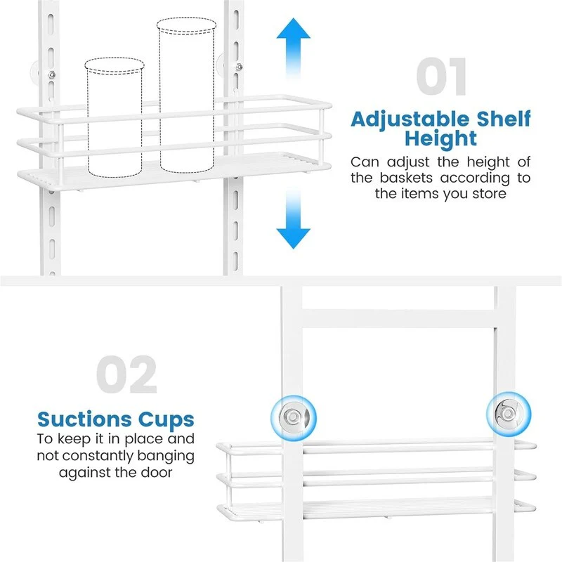Adjustable 5-Tier Over the Door Pantry Organizer - 4.72