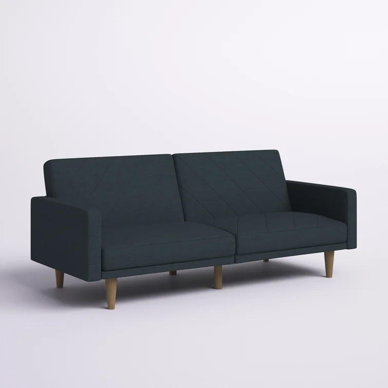Adria Twin 78.5'' Upholstered Split Back Convertible Sofa