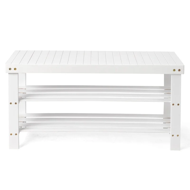 3-Tier Shoe Rack Bench Shoe Storage Organizer Holds Up to 240 lbs