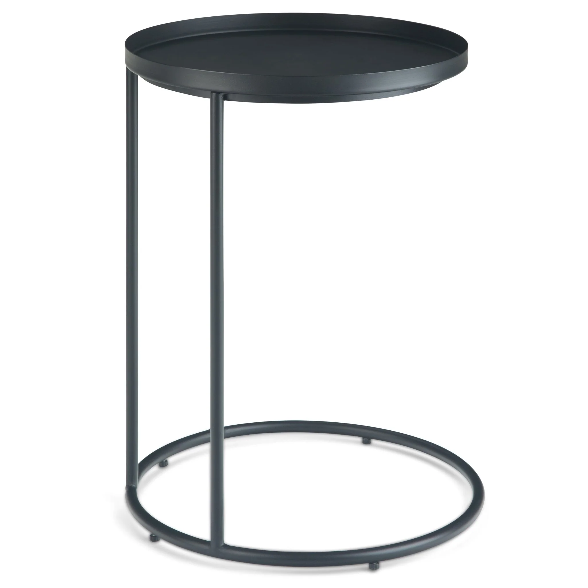18-inch Round Side Table with Tray Top