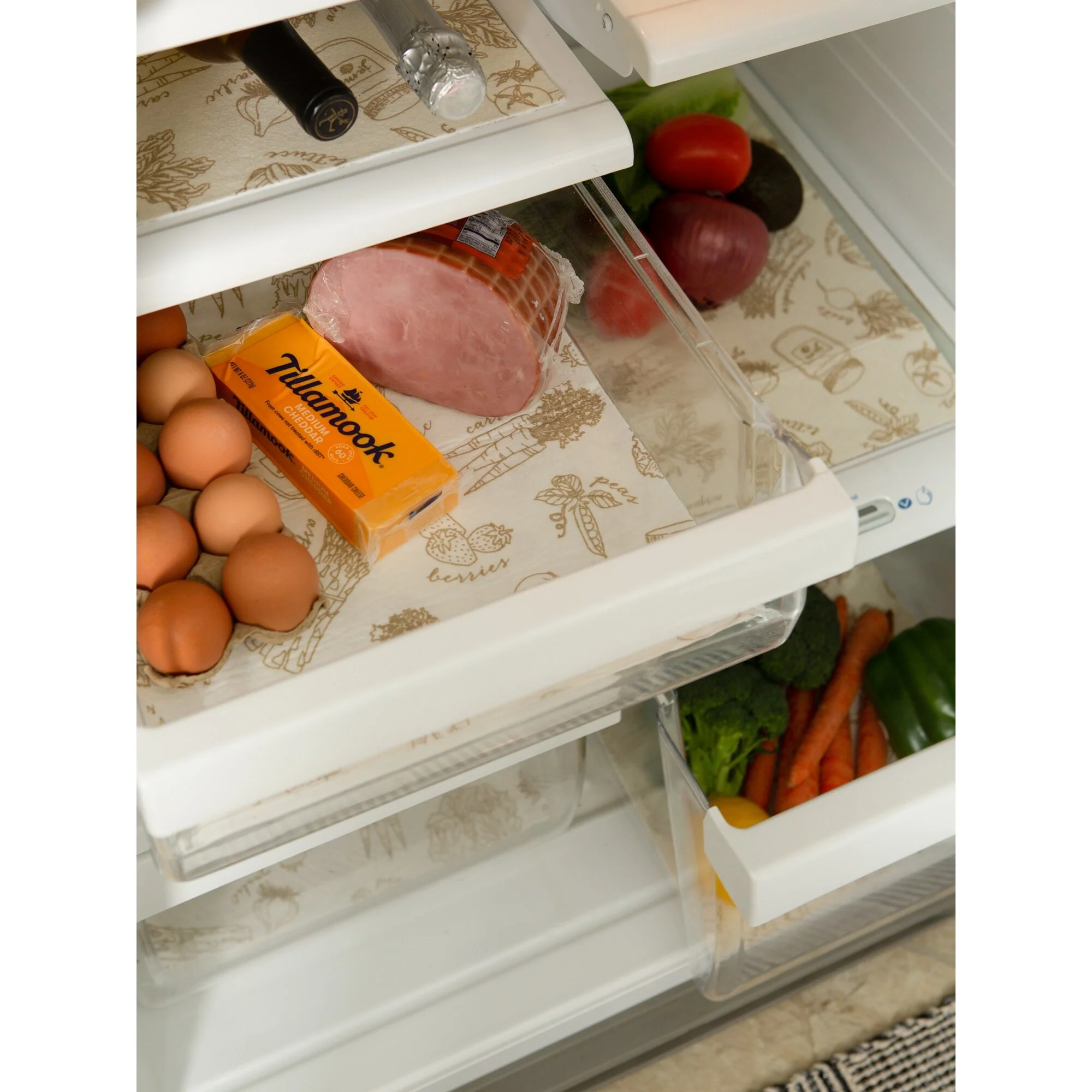 DII Nautical Blue Market Print Fridge Liner (Set of 6)