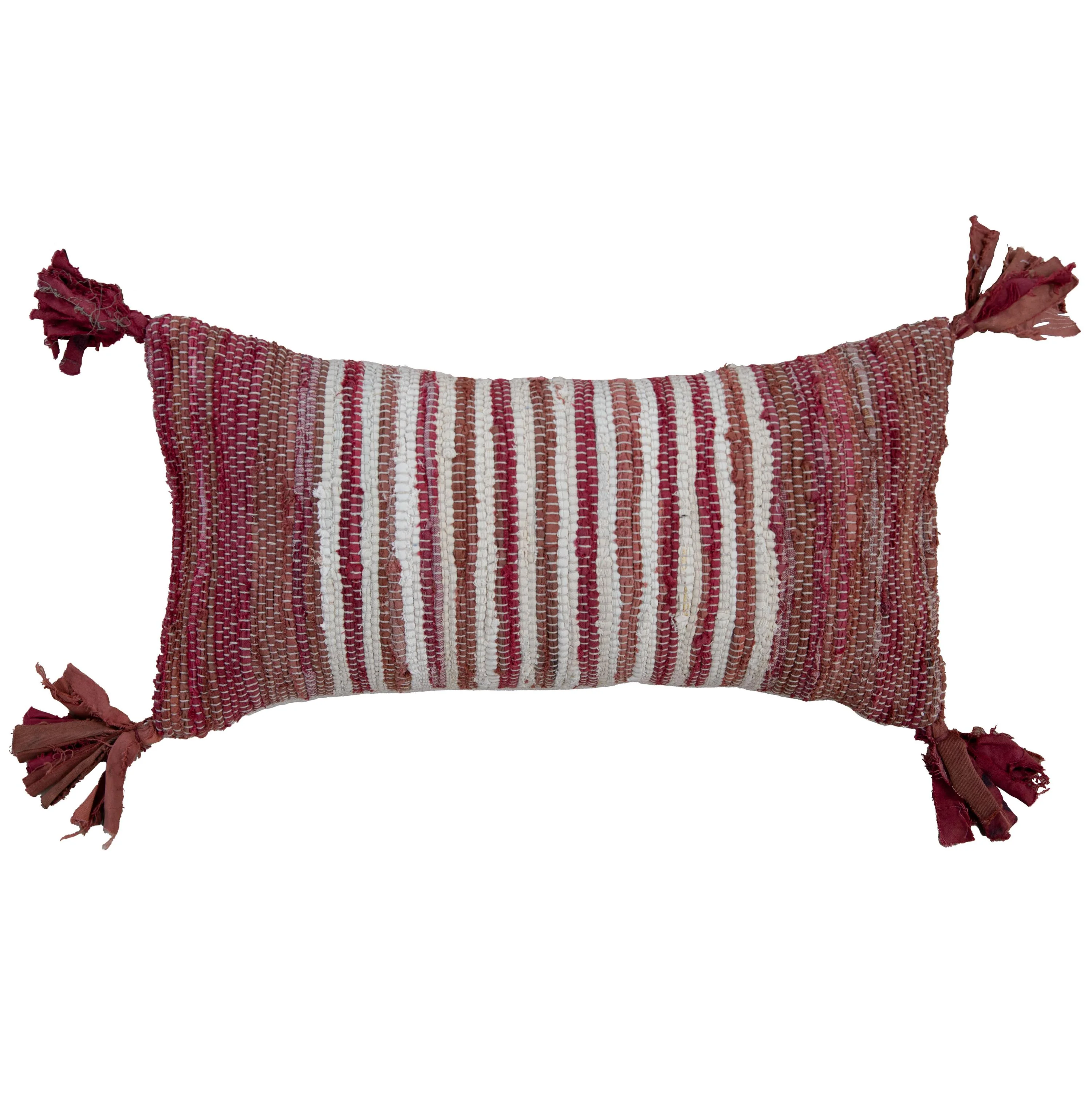 Woven Recycled Stripe Lumbar Pillow