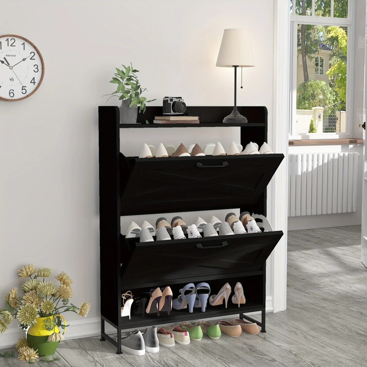 24 Pair Shoe Storage Cabinet