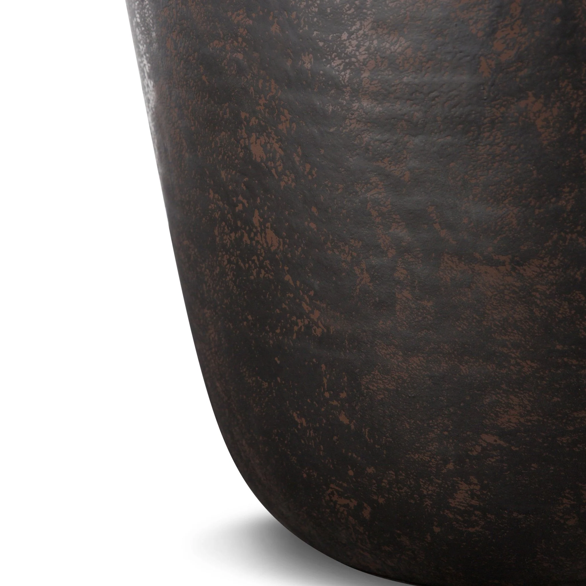 Eclipser Drum-Shaped Metal Side Table
