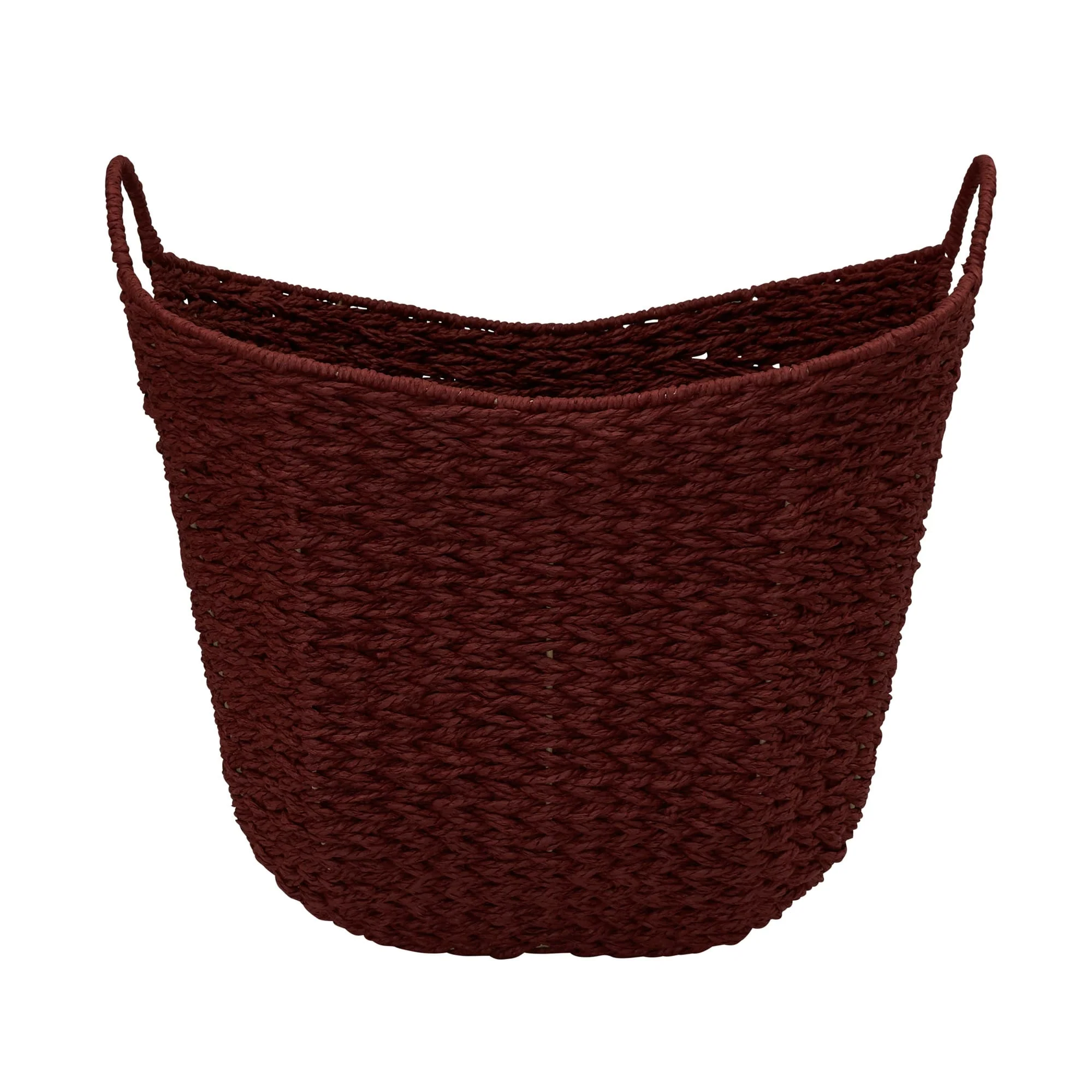 Household Essentials Woven Paper Rope Storage Basket with Handles