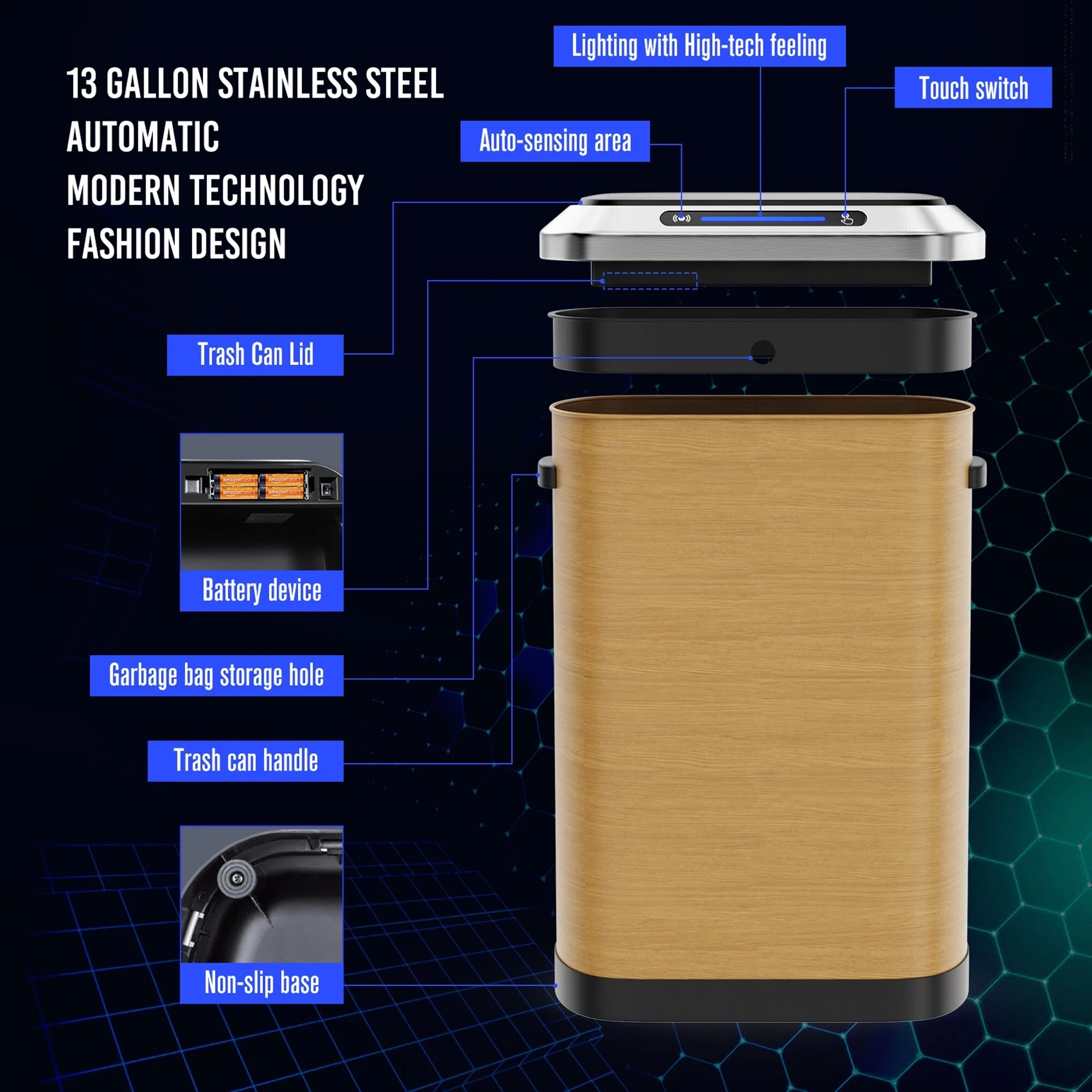50L Smart automatic Trash Cans