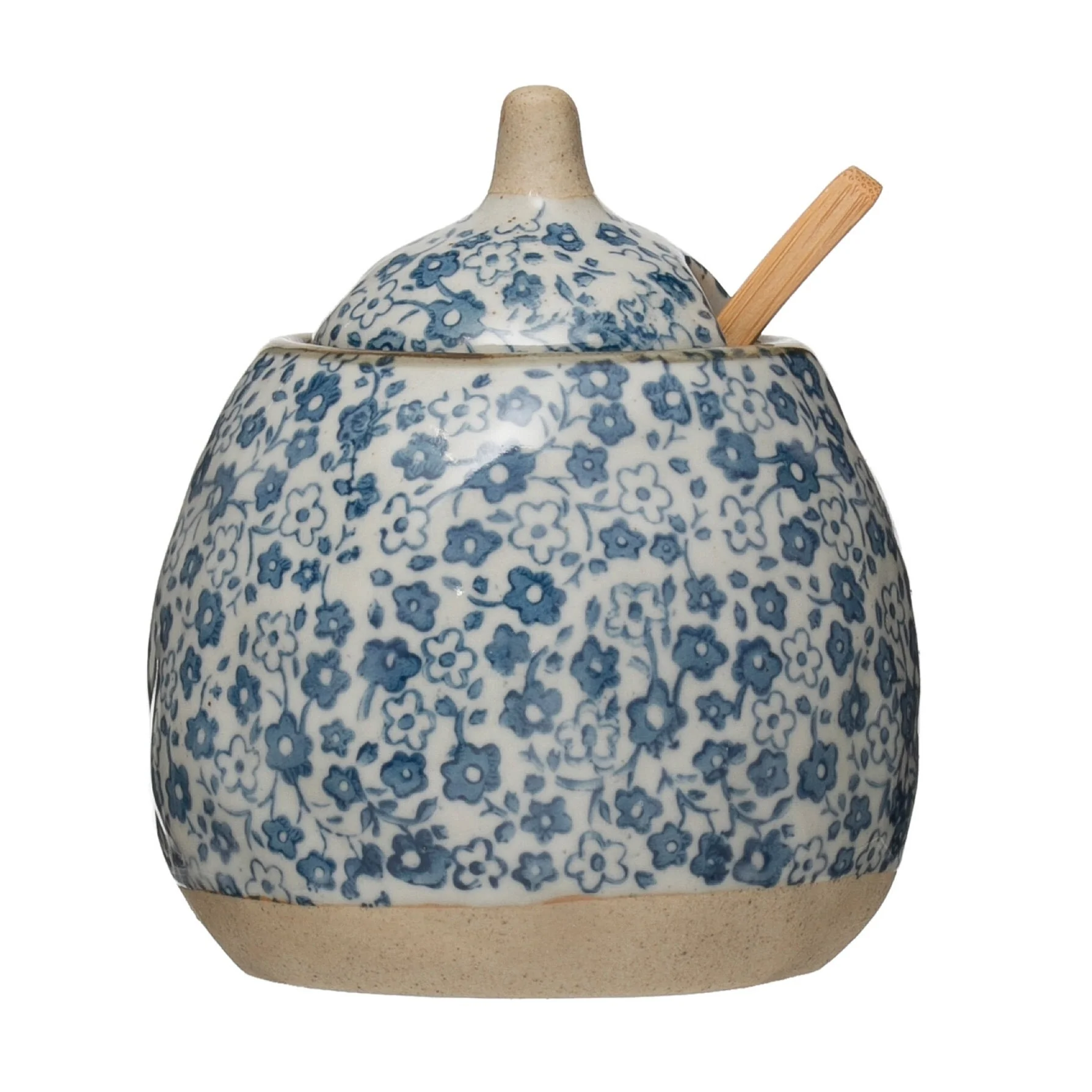 Hand-Painted Stoneware Sugar & Creamer (Set of 2 Pieces)