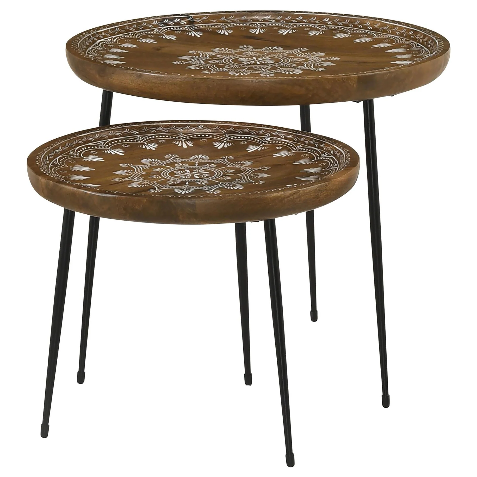 2-Piece Nesting Table with Flared Legs