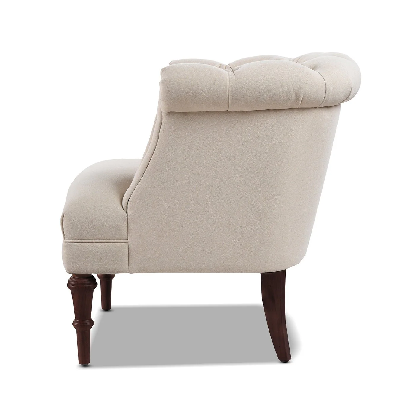 Comforts Upholstered Accent Chair with Recessed Arms and Barrel Design