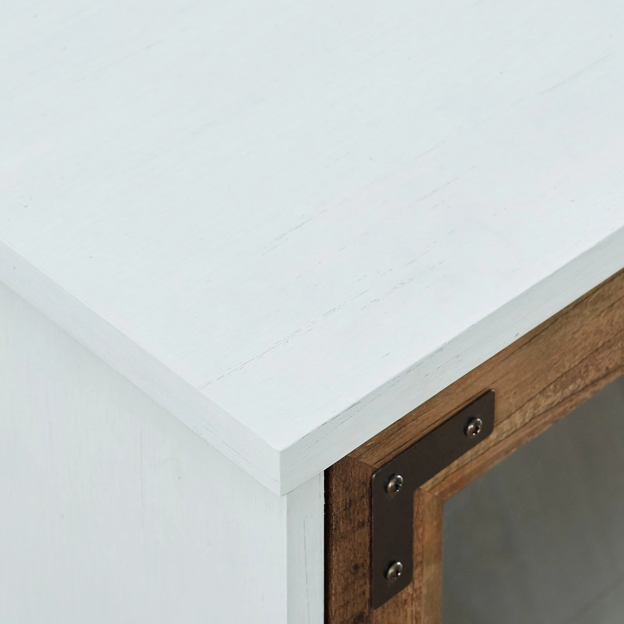 Tide Windowpane Glass-Door TV Stand for TVs up to 65