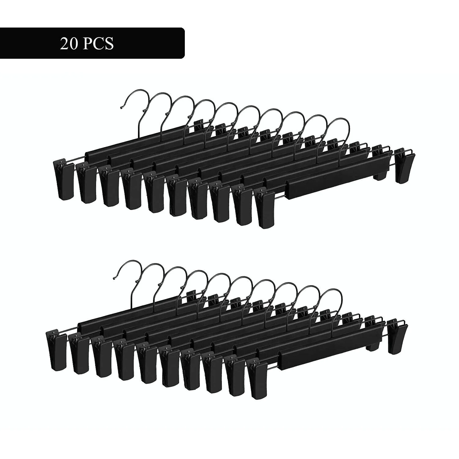 10 - 40 Pack Adjustable Clip Hangers