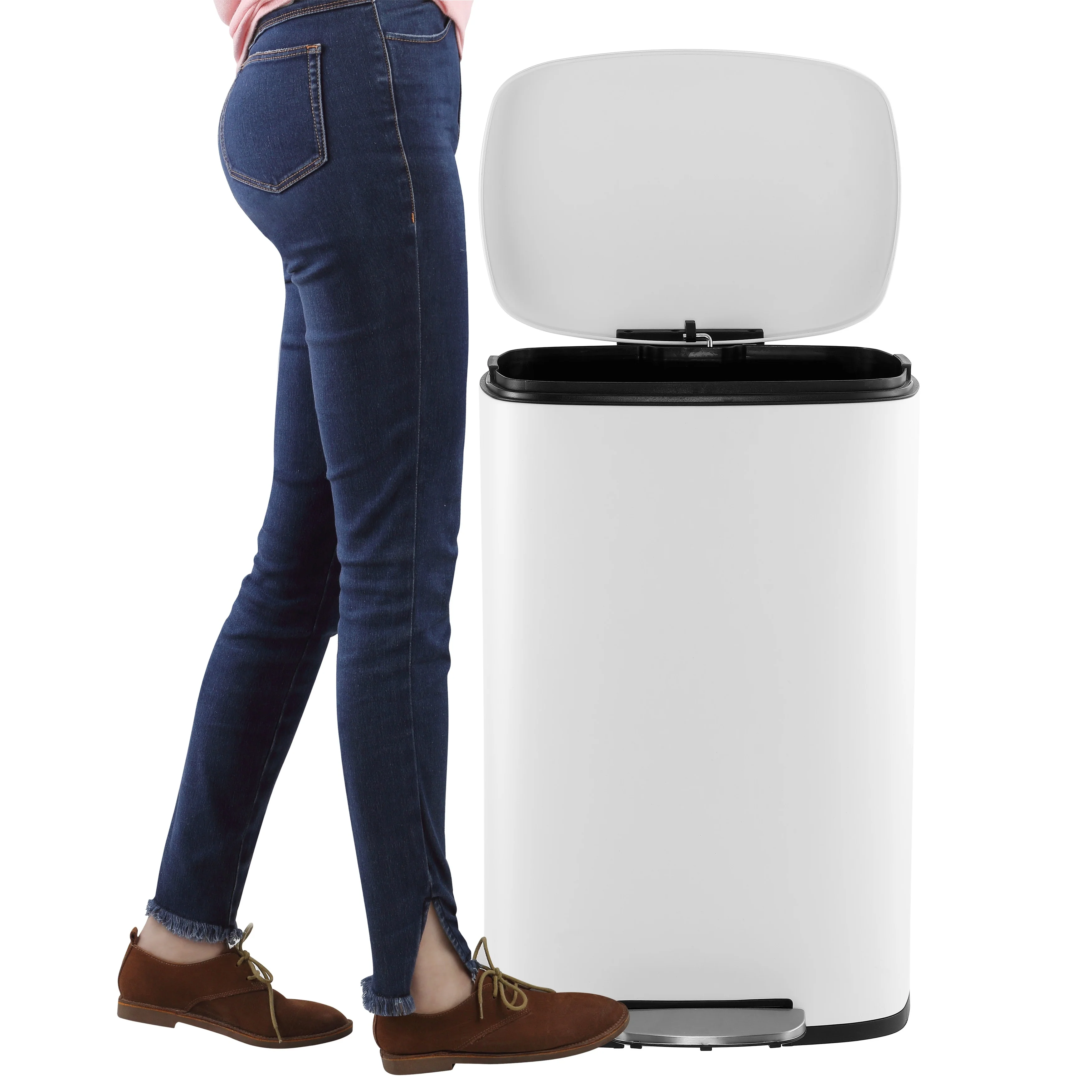 happimess 13-Gallon Trash Can with Soft-Close Lid and FREE Mini Trash Can