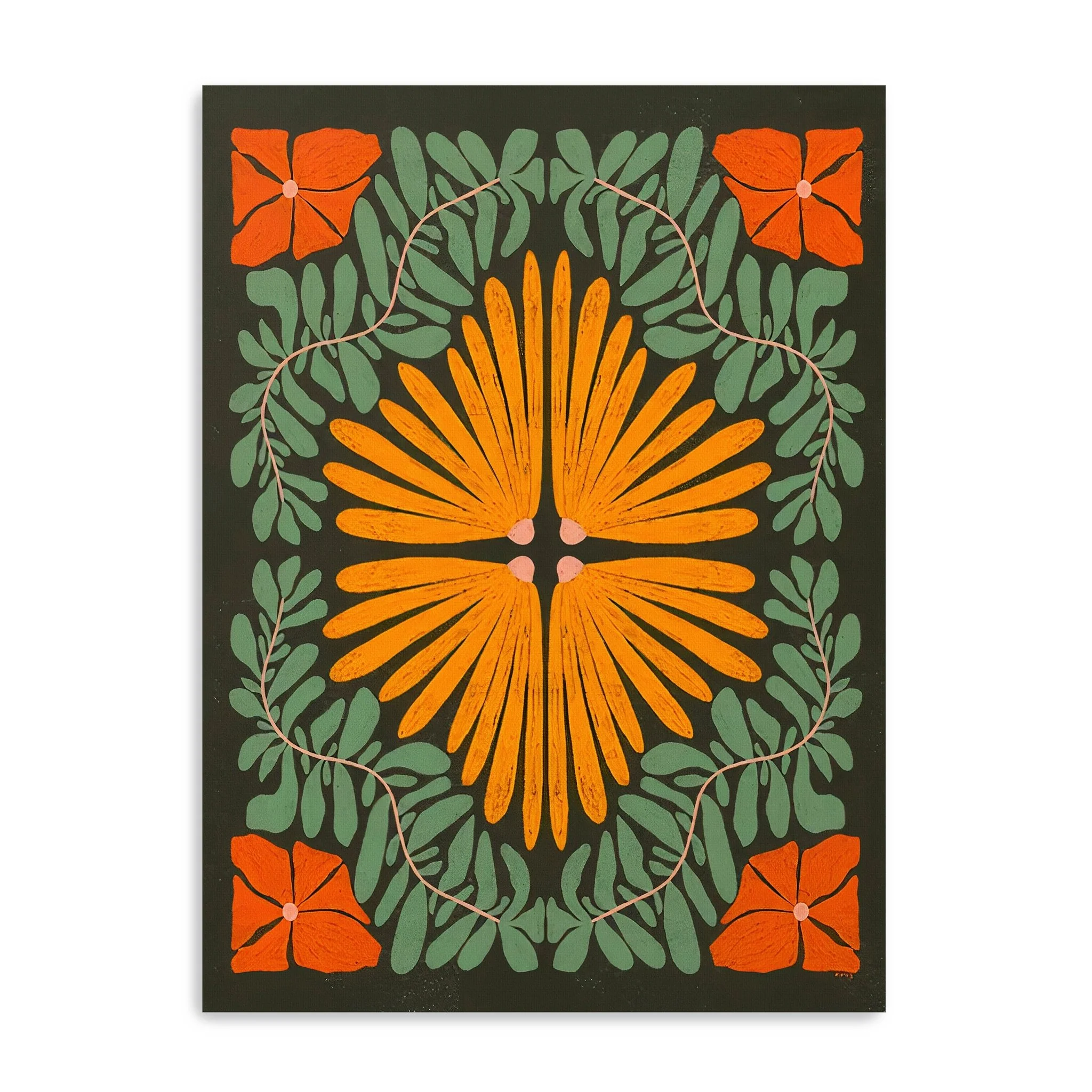 Plant Pattern II Canvas Giclee Wall Art