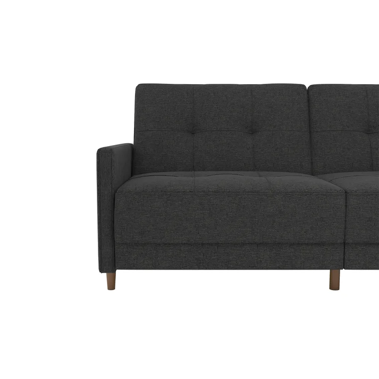 Besnard Twin 76'' Upholstered Cushioned Convertible Sofa