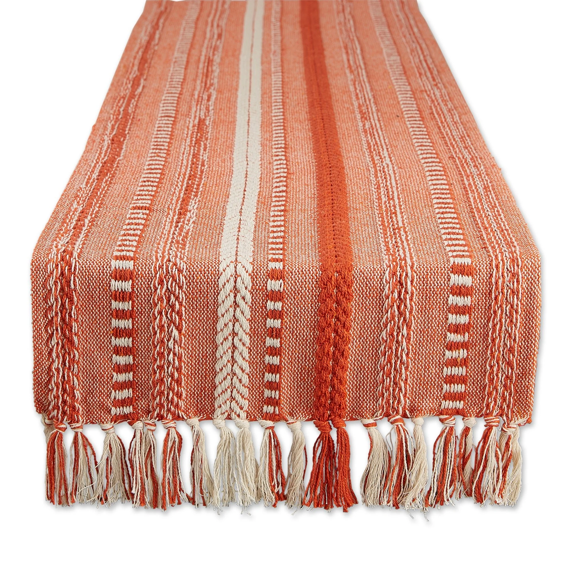 Vintage Red Braided Stripe Table Runner 15X72