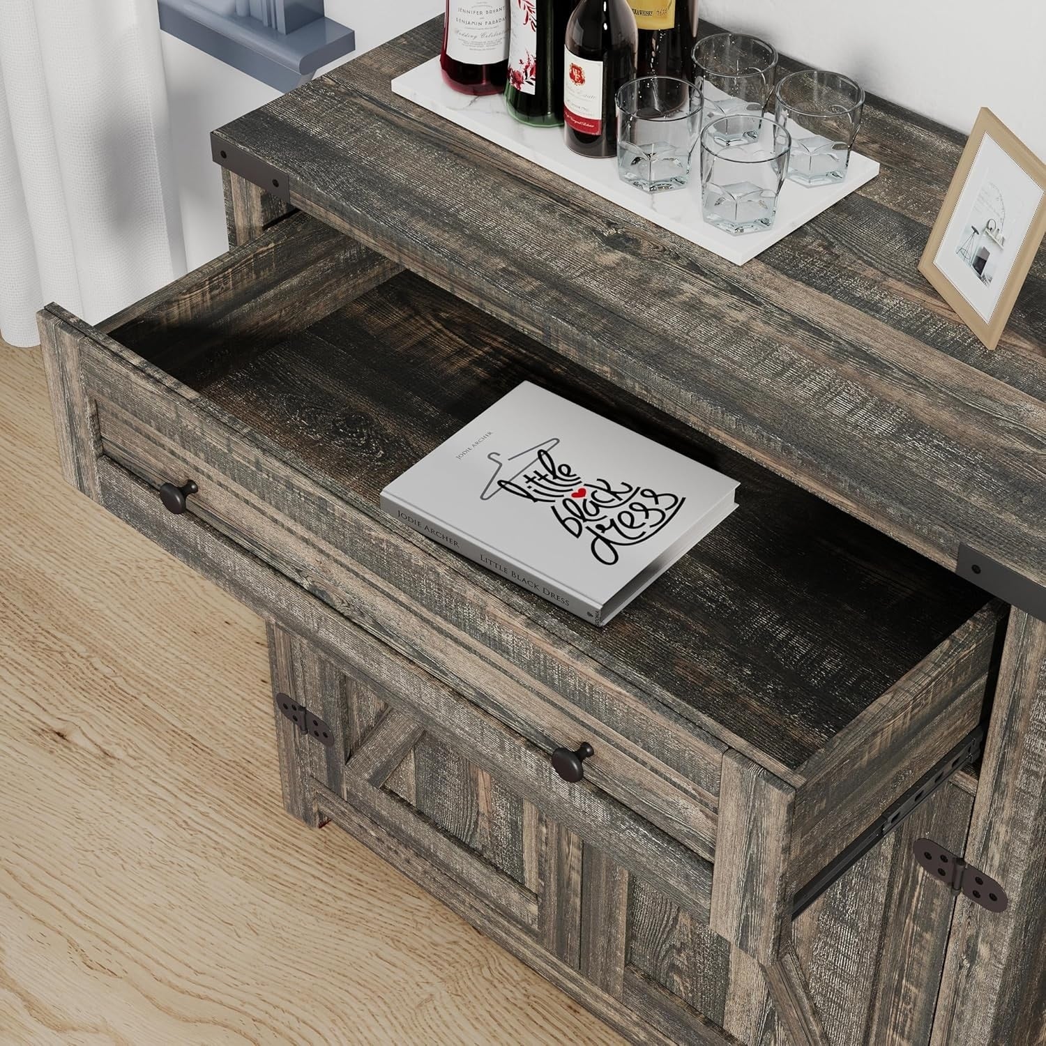 Farmhouse Cabinet with Drawers and Doors 31.5 inch - 15.75