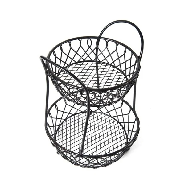 Gourmet Basics by Mikasa Loop And Lattice 2 Tier Basket