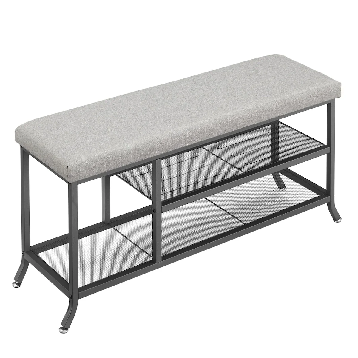 Shoe Bench, 2-Tier Rack for Entryway
