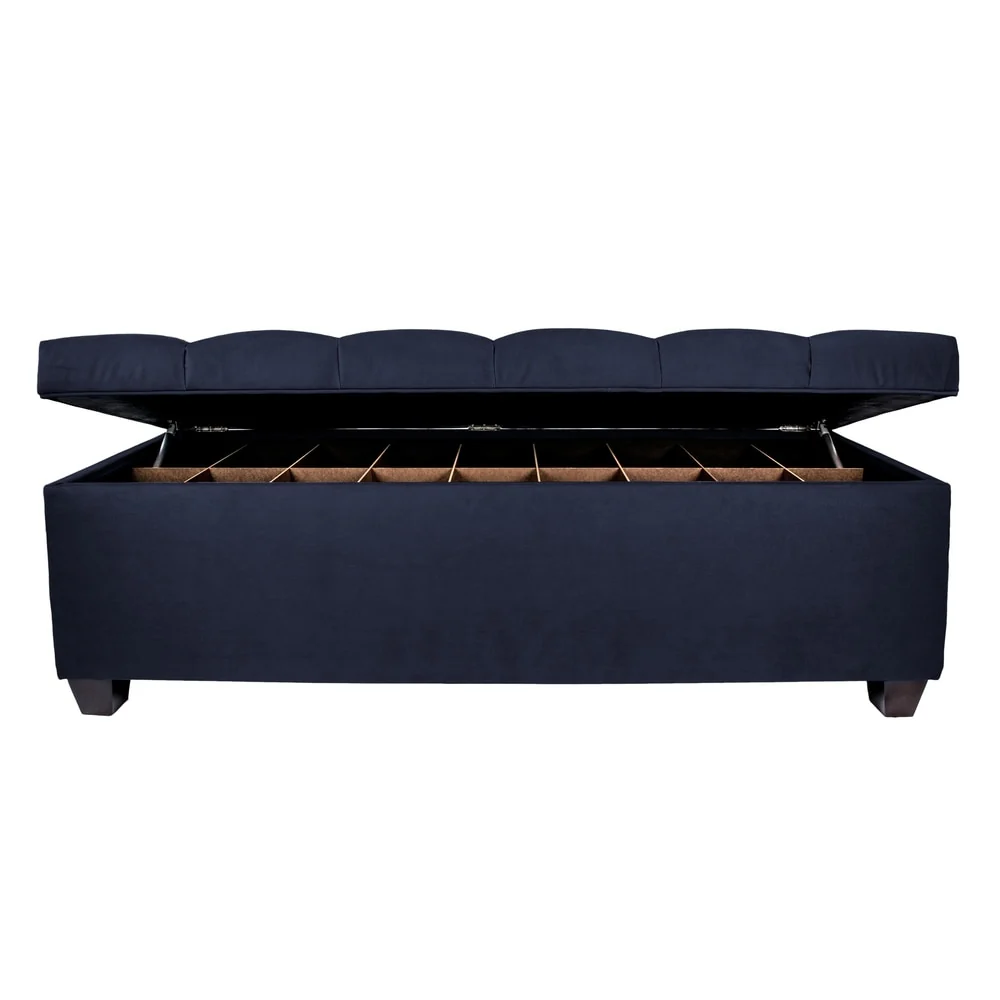 MJL Furniture-Sole Secret Obsession Diamond-tufted Shoe Storage Bench