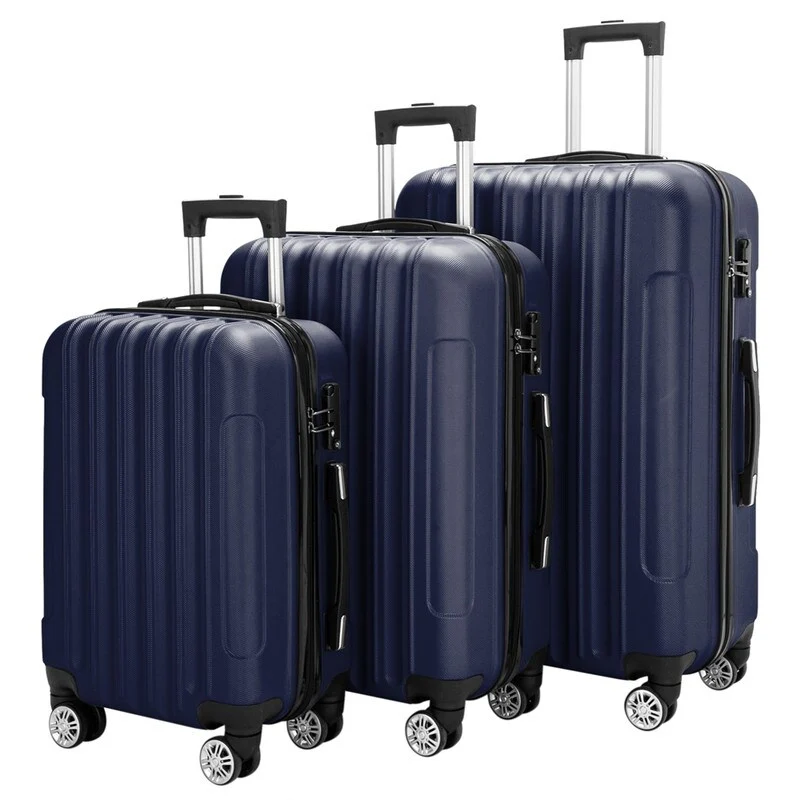3-Pcs Luggage Sets, Trunk Set, ABS Lightweight Suitcase Sets with TSA Lock & Spinner Wheels, 20in/24in/28in