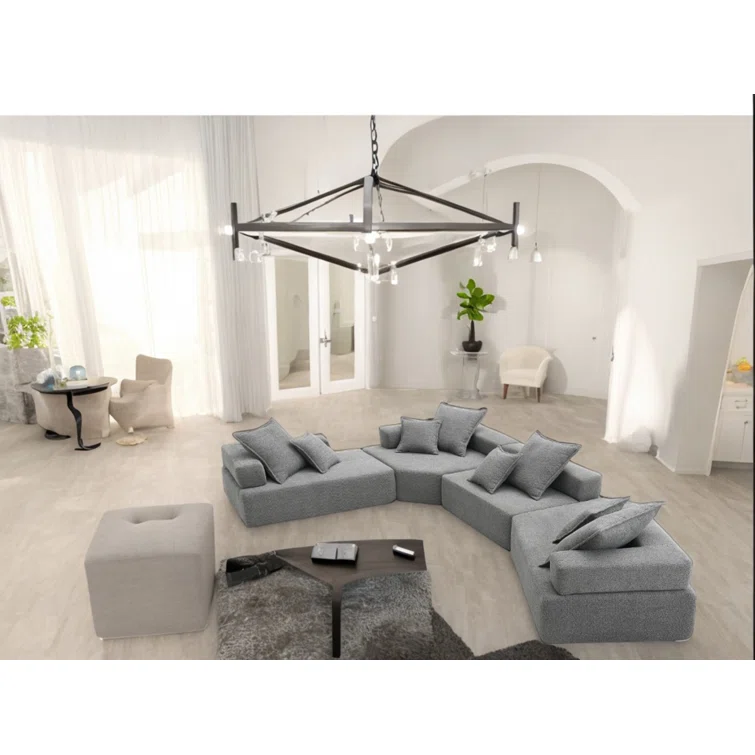 Luxury Sofa Boucle Oversized Modular U-shaped Sectional Sofa Convertible Sleeper Couch Sofa Bed