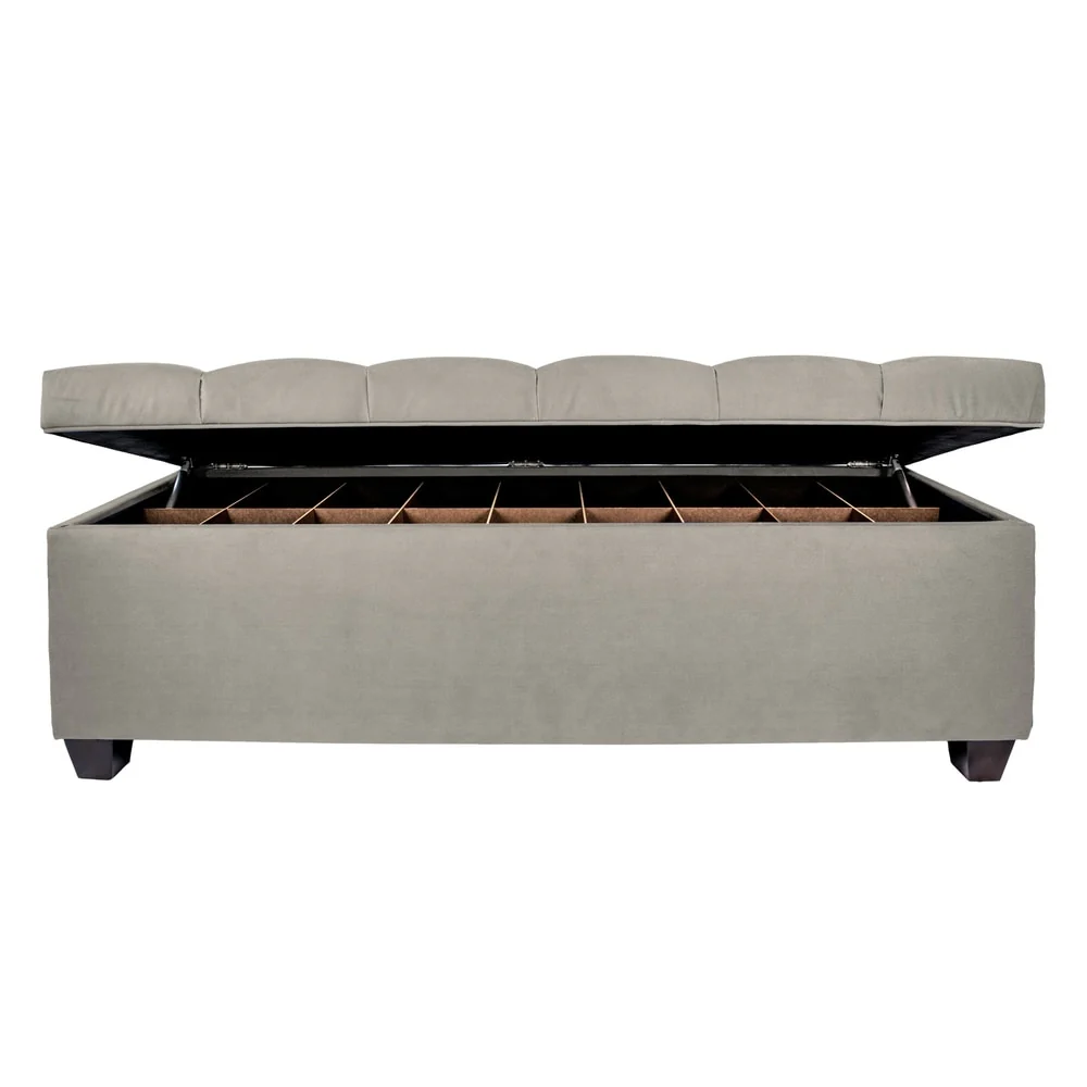 MJL Furniture-Sole Secret Obsession Diamond-tufted Shoe Storage Bench