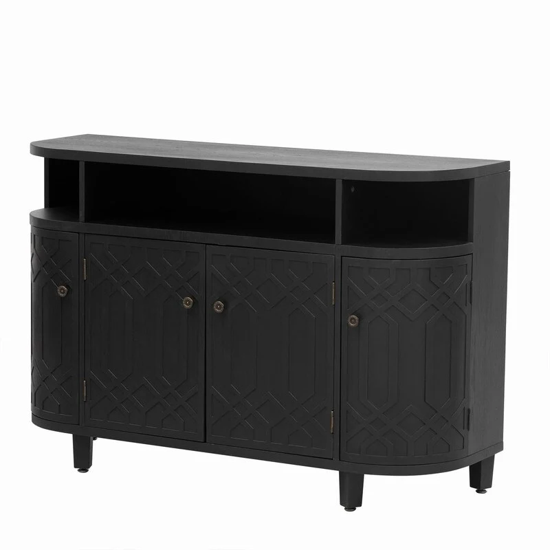 48''W Storage Cabinet with Four Doors and Adjustable Shelves - N/A