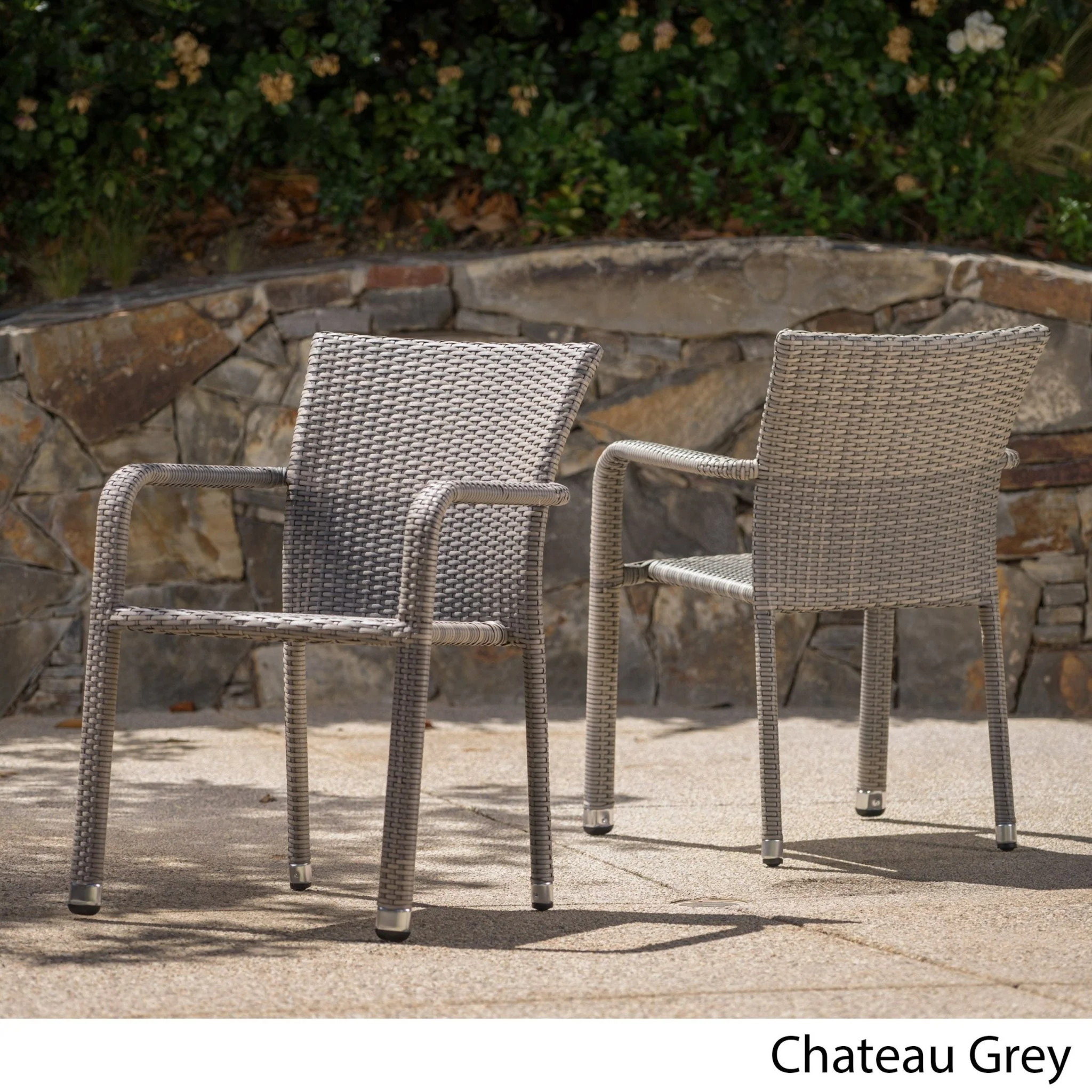 Outdoor Wicker Rattan Chair with Stackable Design