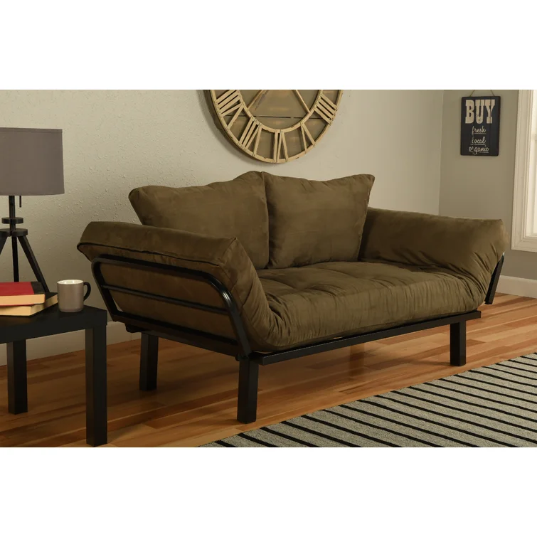 Everett Twin 60'' Upholstered Futon And Mattress