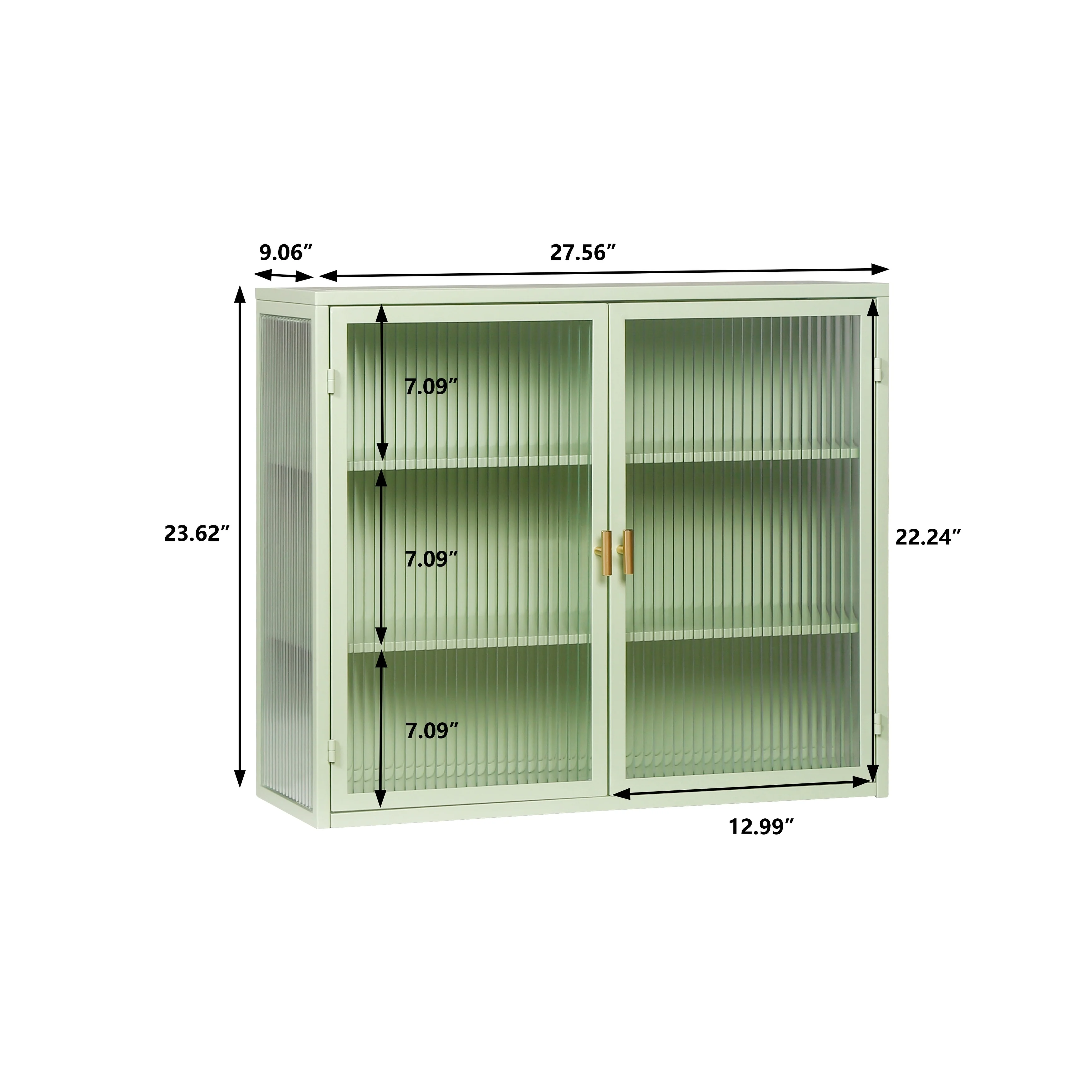 Retro Style Glass Door Wall Cabinet