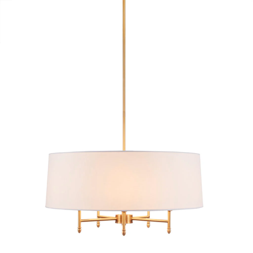 5-Light Pendant Light with Tiltable Drum Shade