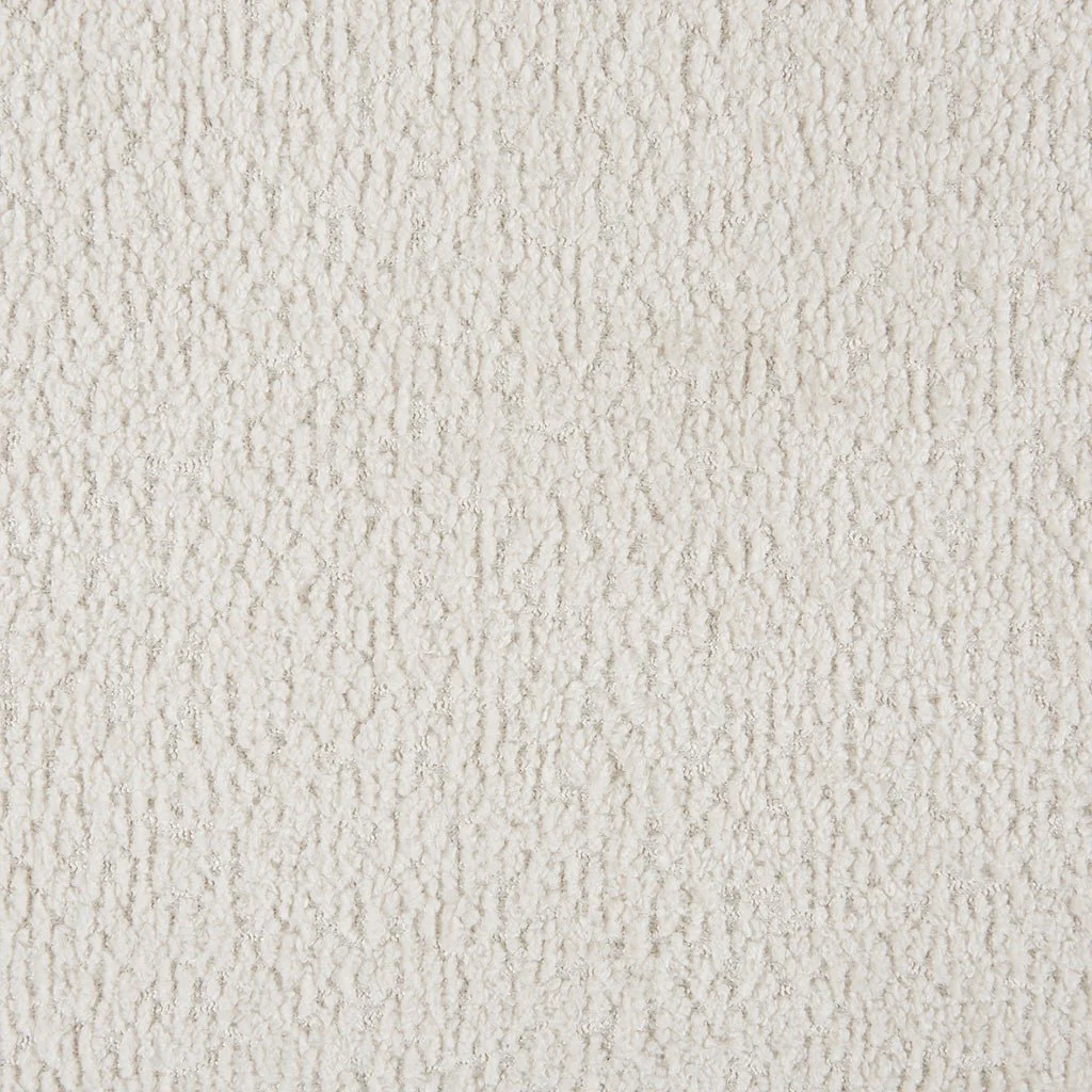 Upholstered Textured Boucle Fabric Waterfall Bench