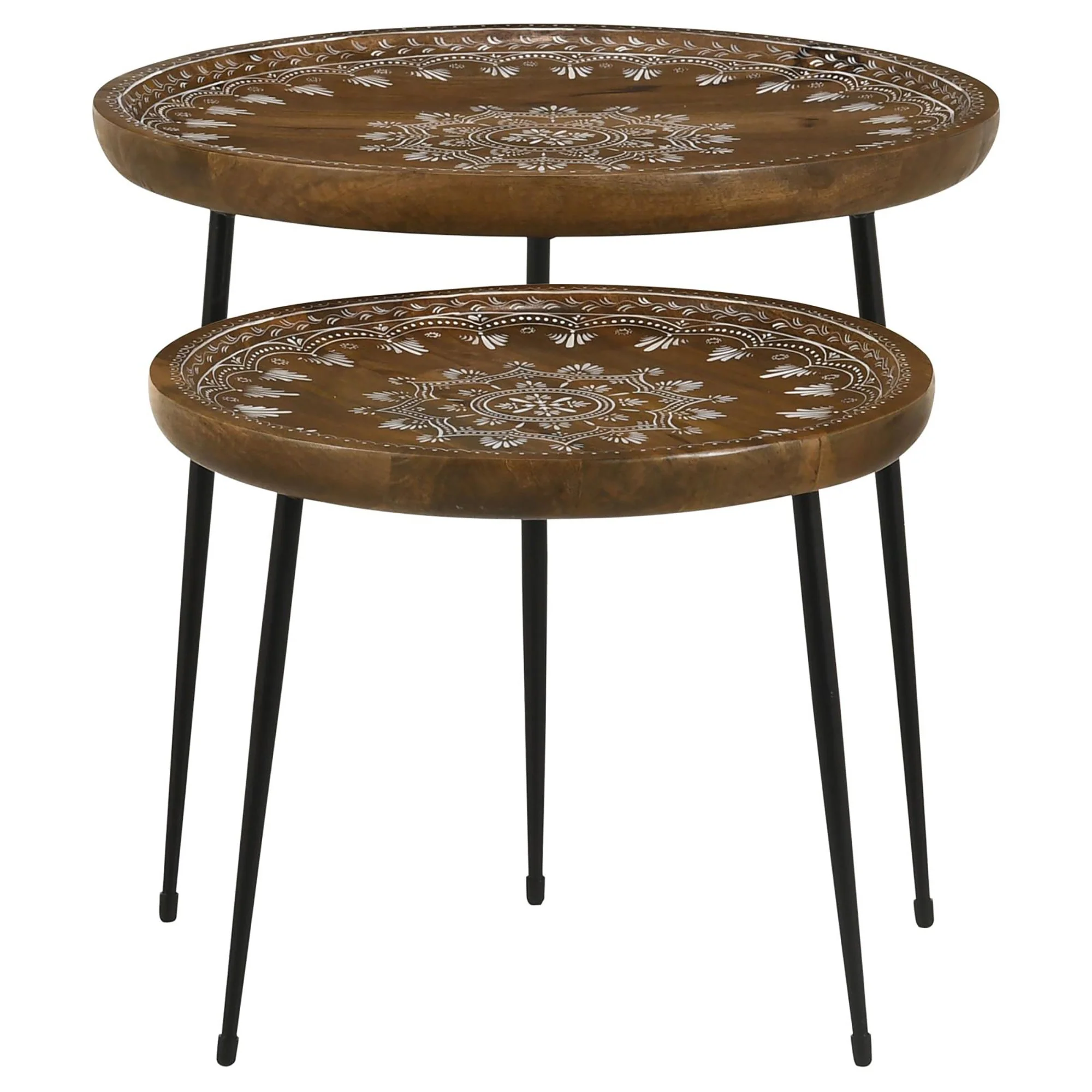 2-Piece Nesting Table with Flared Legs