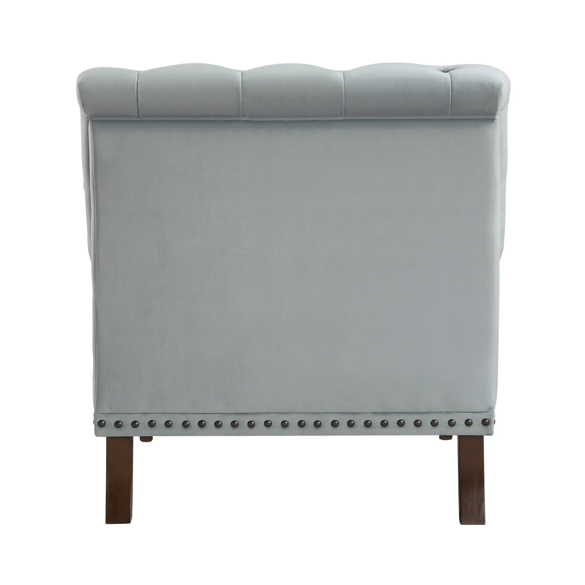 Luxurious Accent Chair with Upholstered Tufted and Nailhead Trim