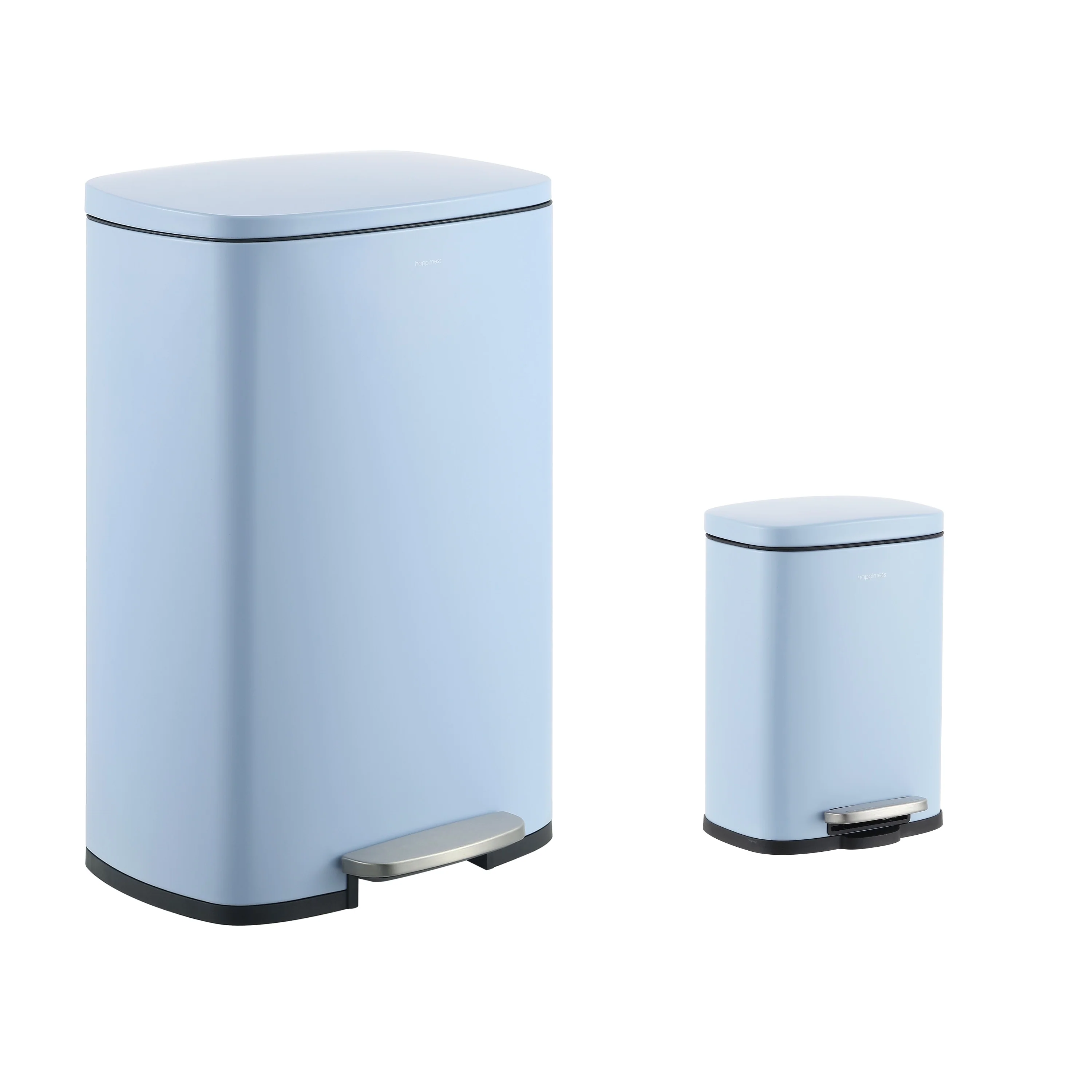 happimess 13-Gallon Trash Can with Soft-Close Lid and FREE Mini Trash Can