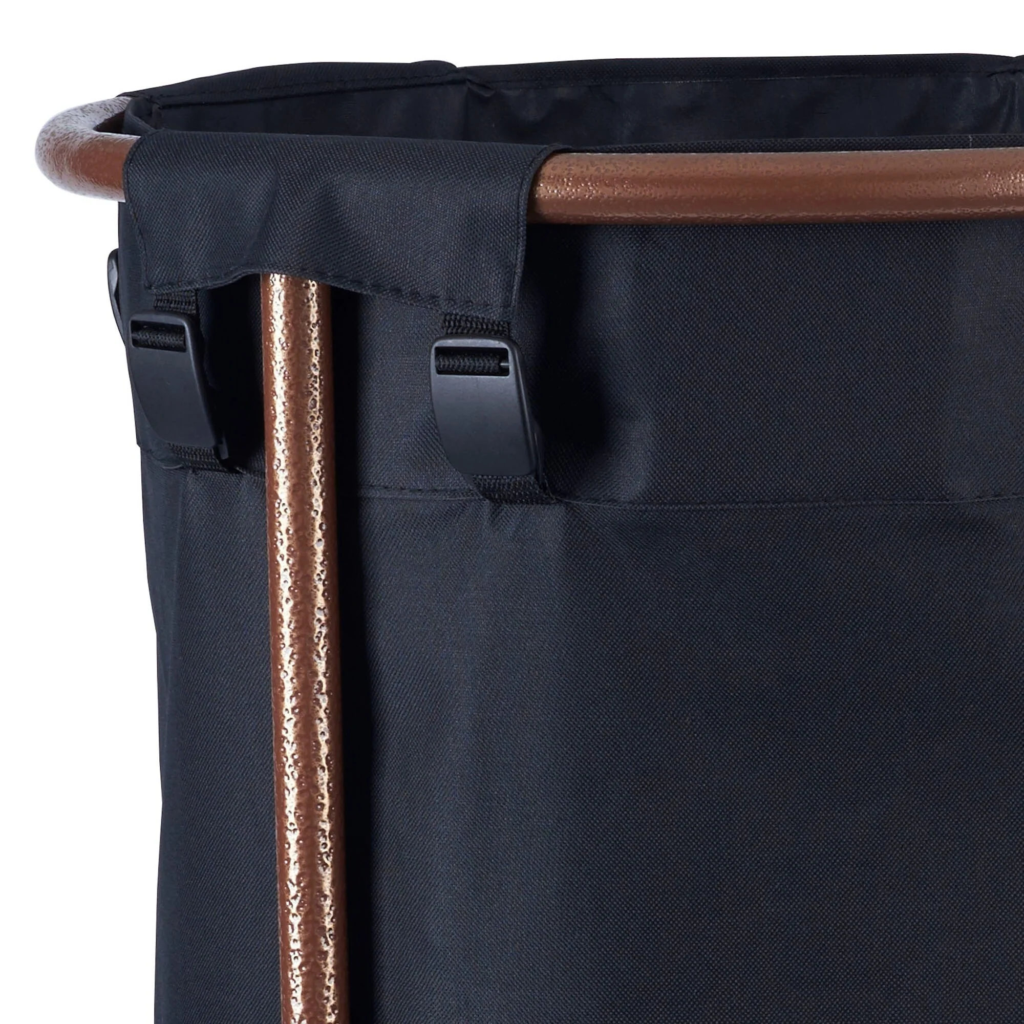 Household Essentials Copper and Black Round Laundry Hamper - 21.5
