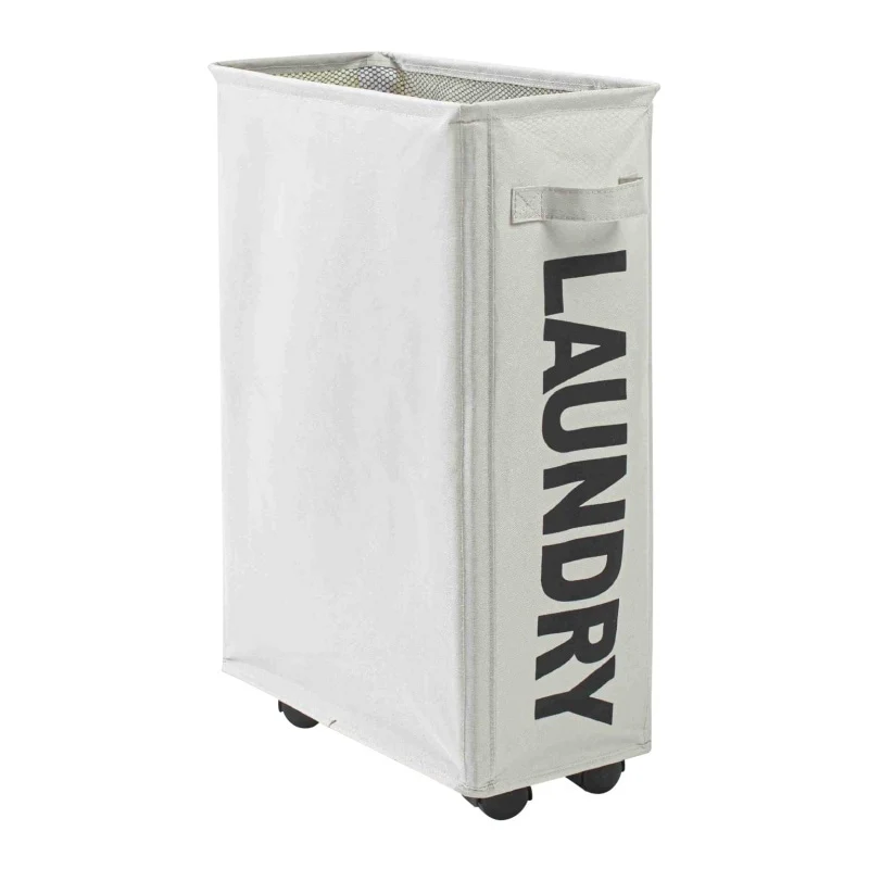 Foldable Laundry Hamper with Wheels - 22.8*15.4*7.3in