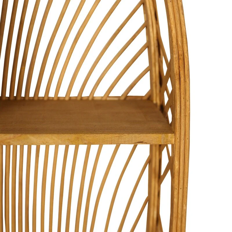 Harmony Arch Rattan Boho Tiered Wall Shelf - 28