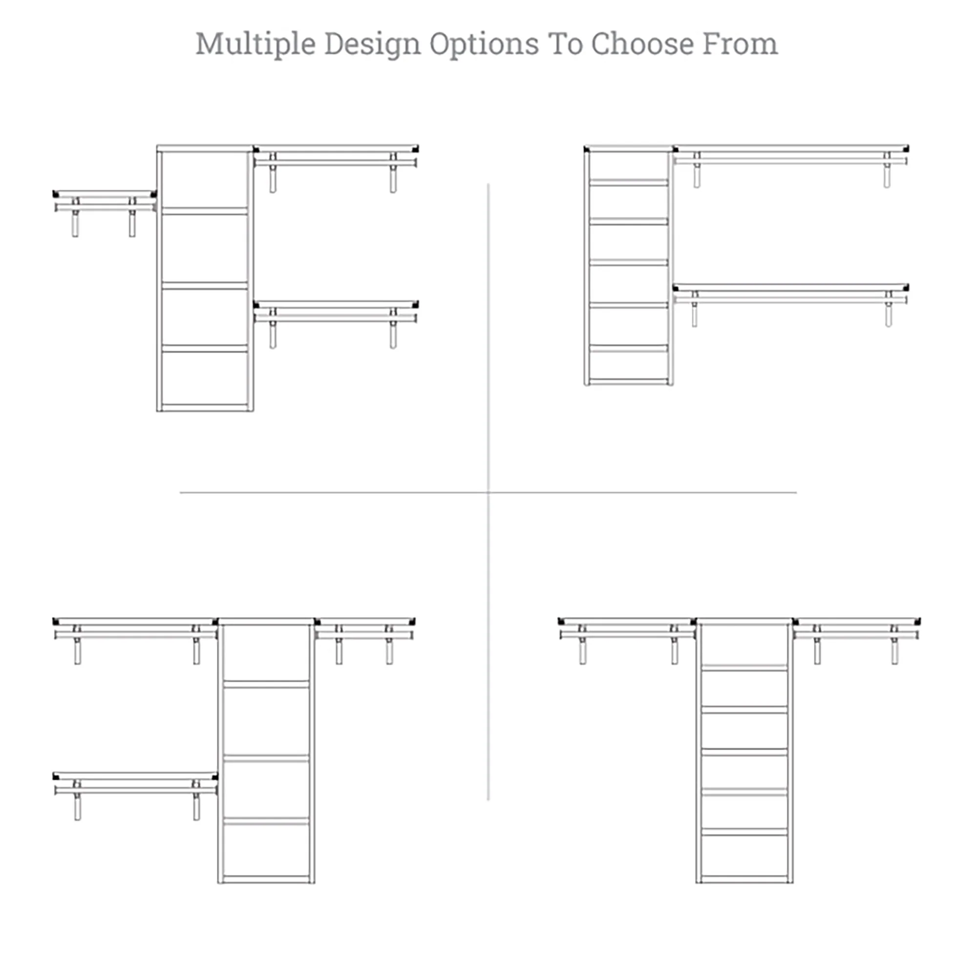 John Louis Home Solid Wood Walk-In Closet System Espresso